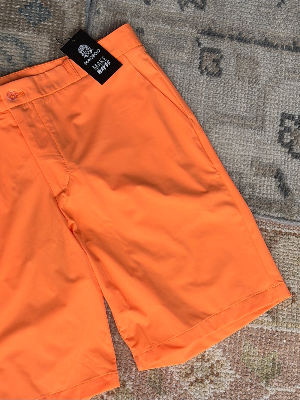 MACEOO Orange MEN’s Stretch Sun Chino Shorts XL